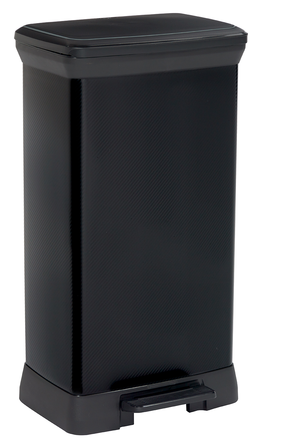 Curver - Deco Bin 50l Pedal-abfalleimer, 39 X 29 X 73 Cm, Schwarz (187178)