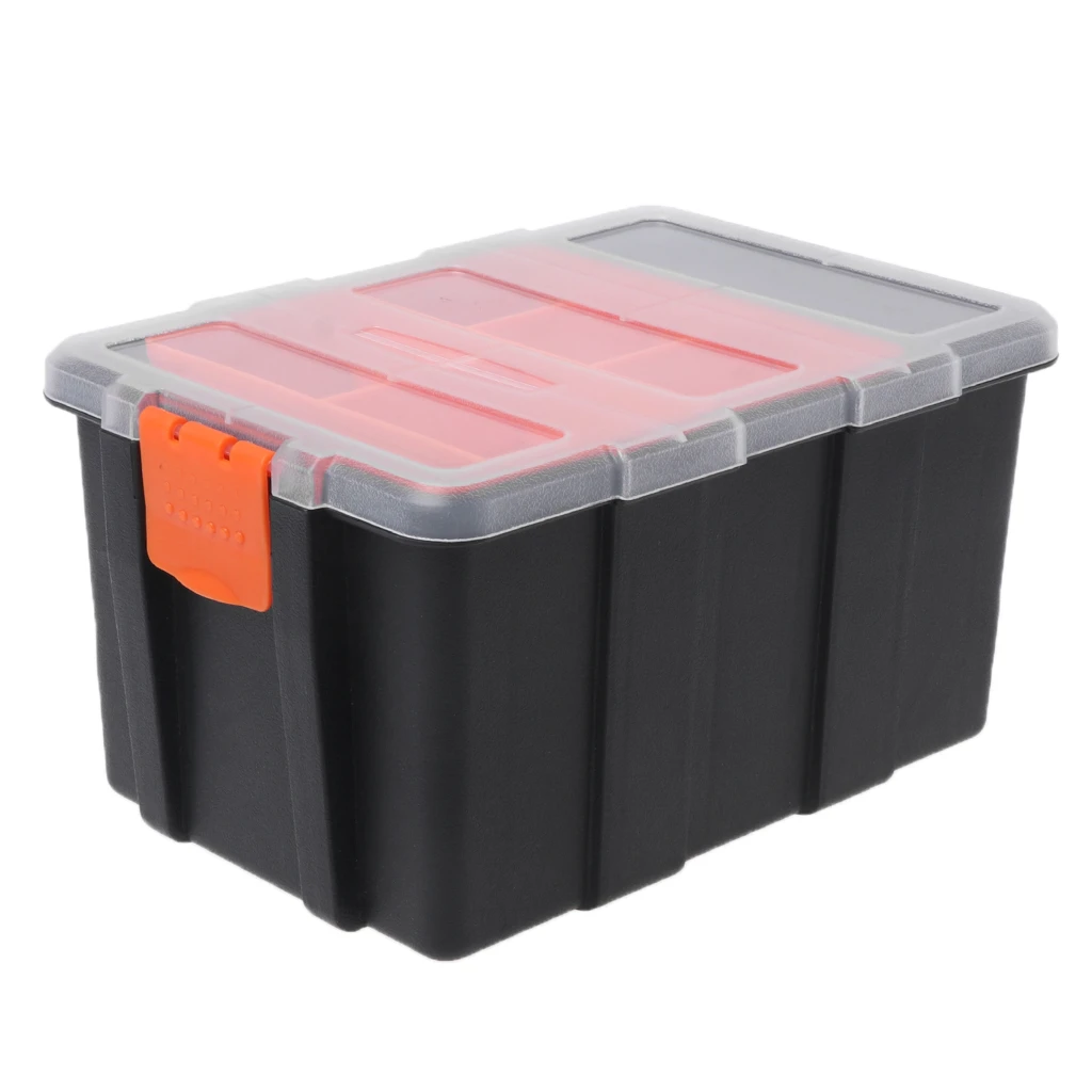 Boîte à outils transparente en plastique résistant aux chocs, pour vis, clous et écrous