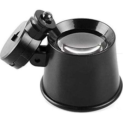 Loupe oculaire 10x avec lumière LED, support de boucle oculaire, portable éclairée