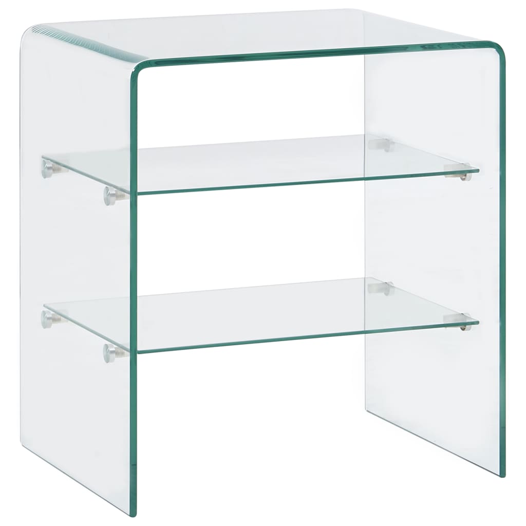 Coffee Table 50x40x56 Cm Tempered Glass Vidaxl