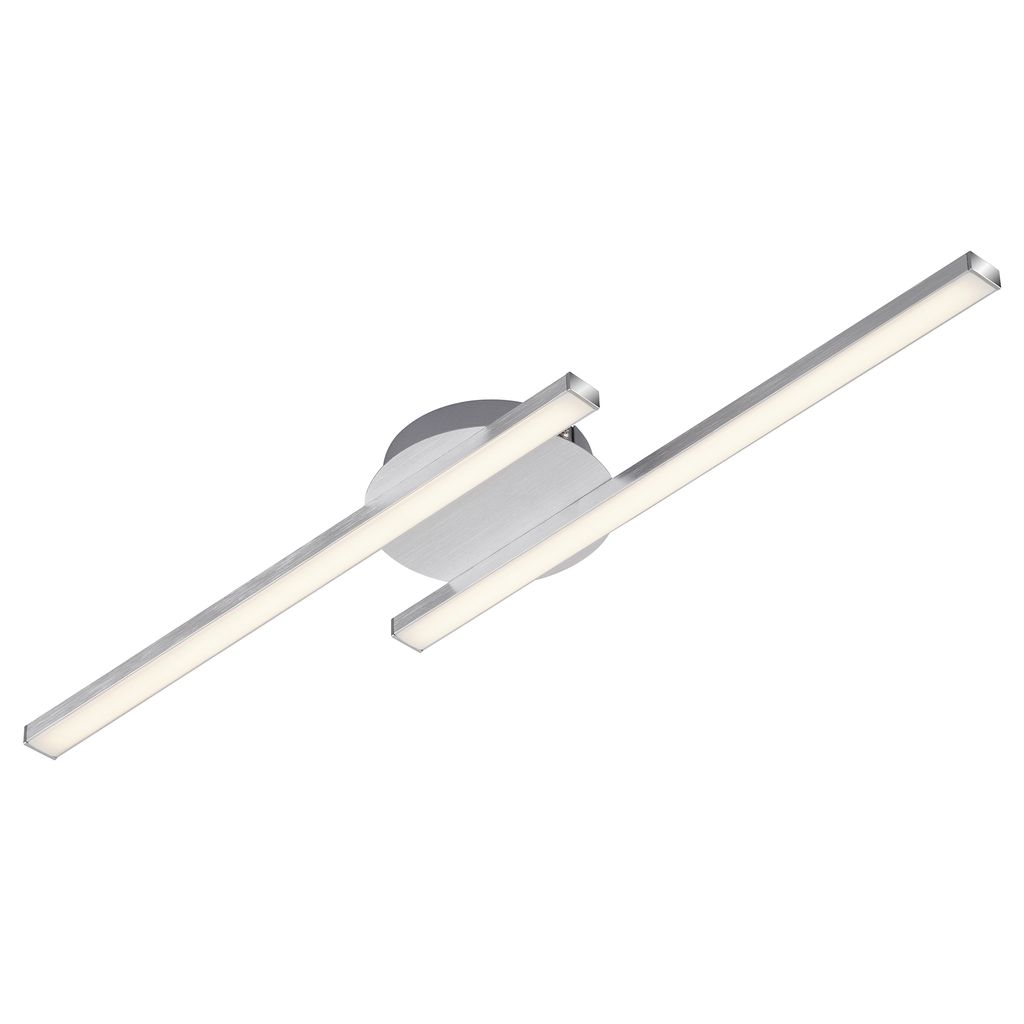 Briloner - Led Deckenleuchte Deckenlampe 2x 6w 3000k Aluminiumfarbig Metall