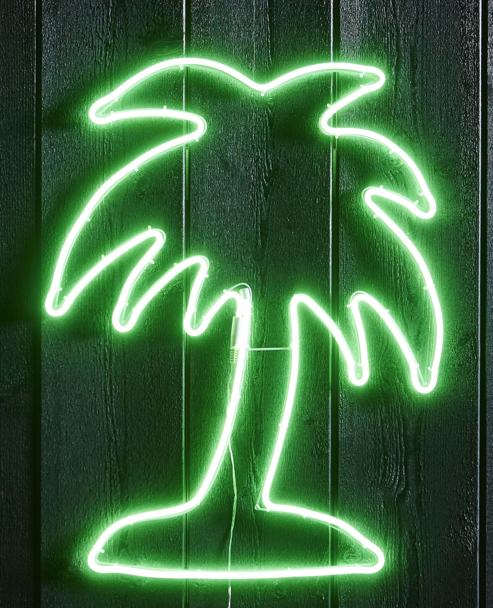 Star Trading Grün - Best Season Led-Silhouette 'Flatneon', 384 Led, Palme
