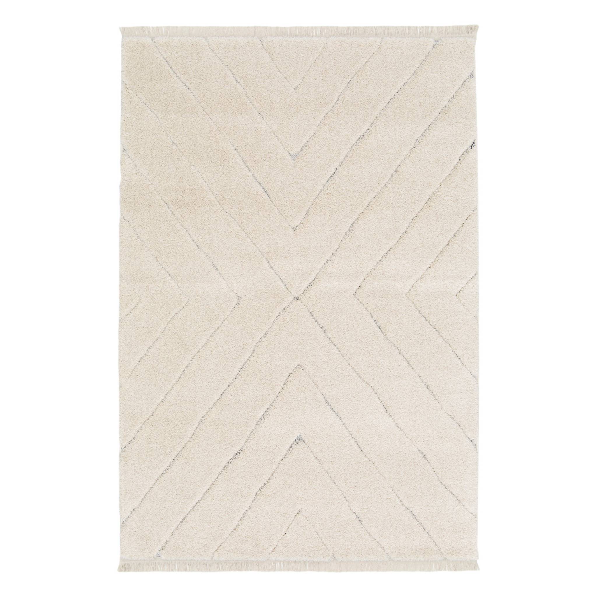 Sweeek - Cream Tufted Interior Rug, Meryl, 230x160x2.2 Cm
