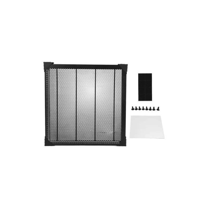 Lit laser en nid d'abeille 400 x 400 mm, table de travail avec plaque en aluminium, marques de mesure, noir