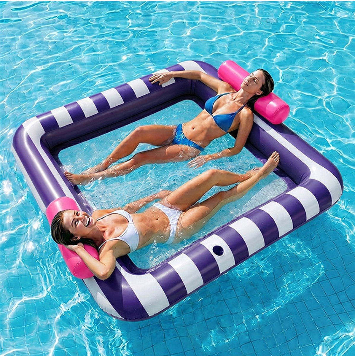 Shine Home Hamac De Piscine Gonflable Avec Filet 193x170cm