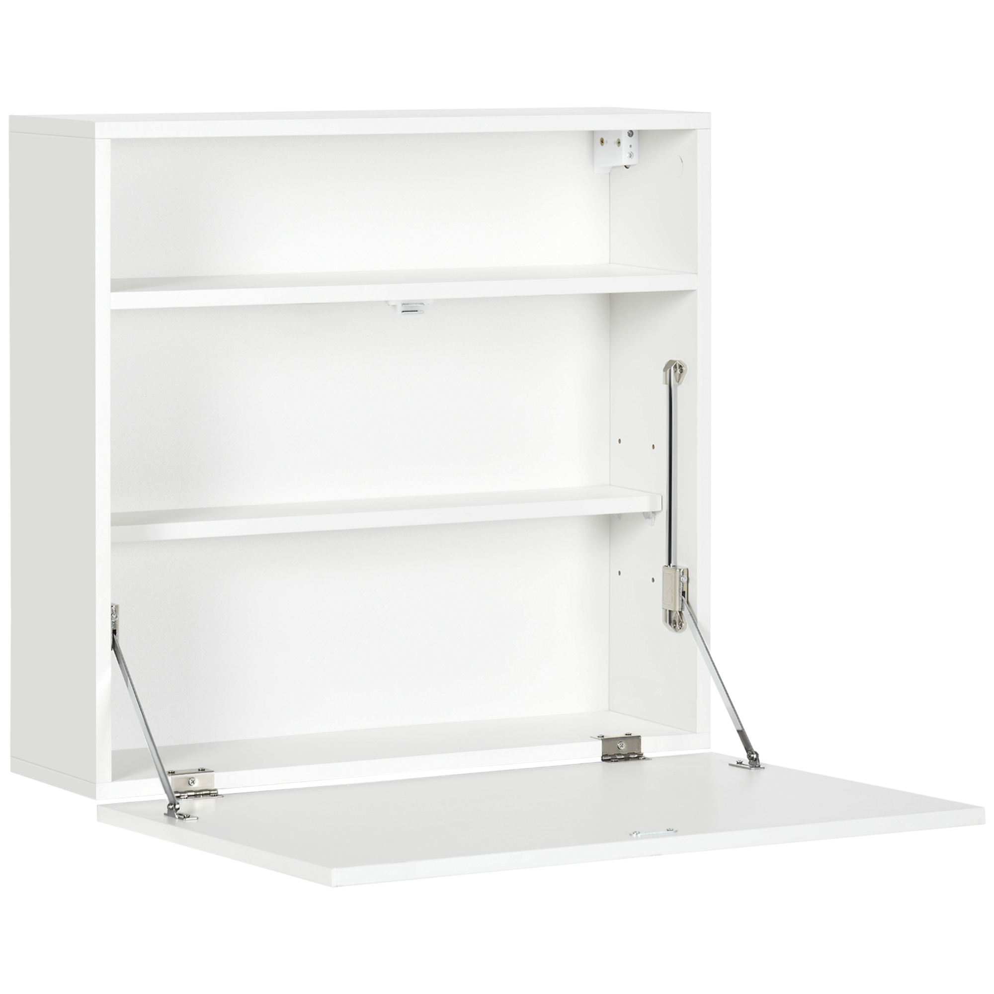 Table Flottante Multifonctionnelle Murale Moderne Étagères Rangement Blanches 64x20x60 Cm