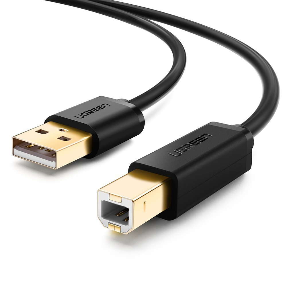 Joom Ugreen Schwarz Us135 Kabel Usb 2.0 A-B Für Drucker, Vergoldet, 3M (Schwarz) - Bild 5