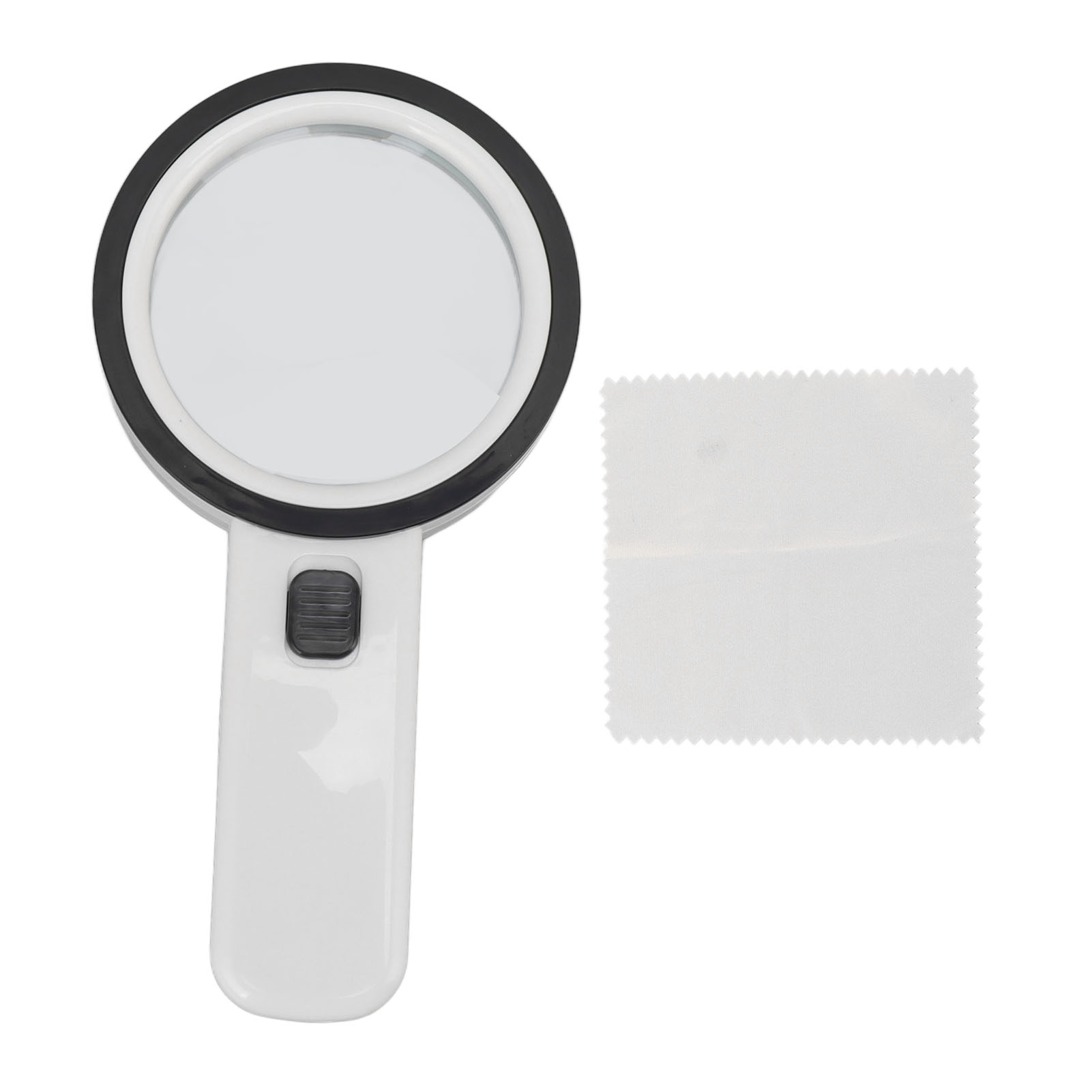 Loupe à main 30x avec 12 LED, verre double sans distorsion, pour lecture, bijoux et inspection UV