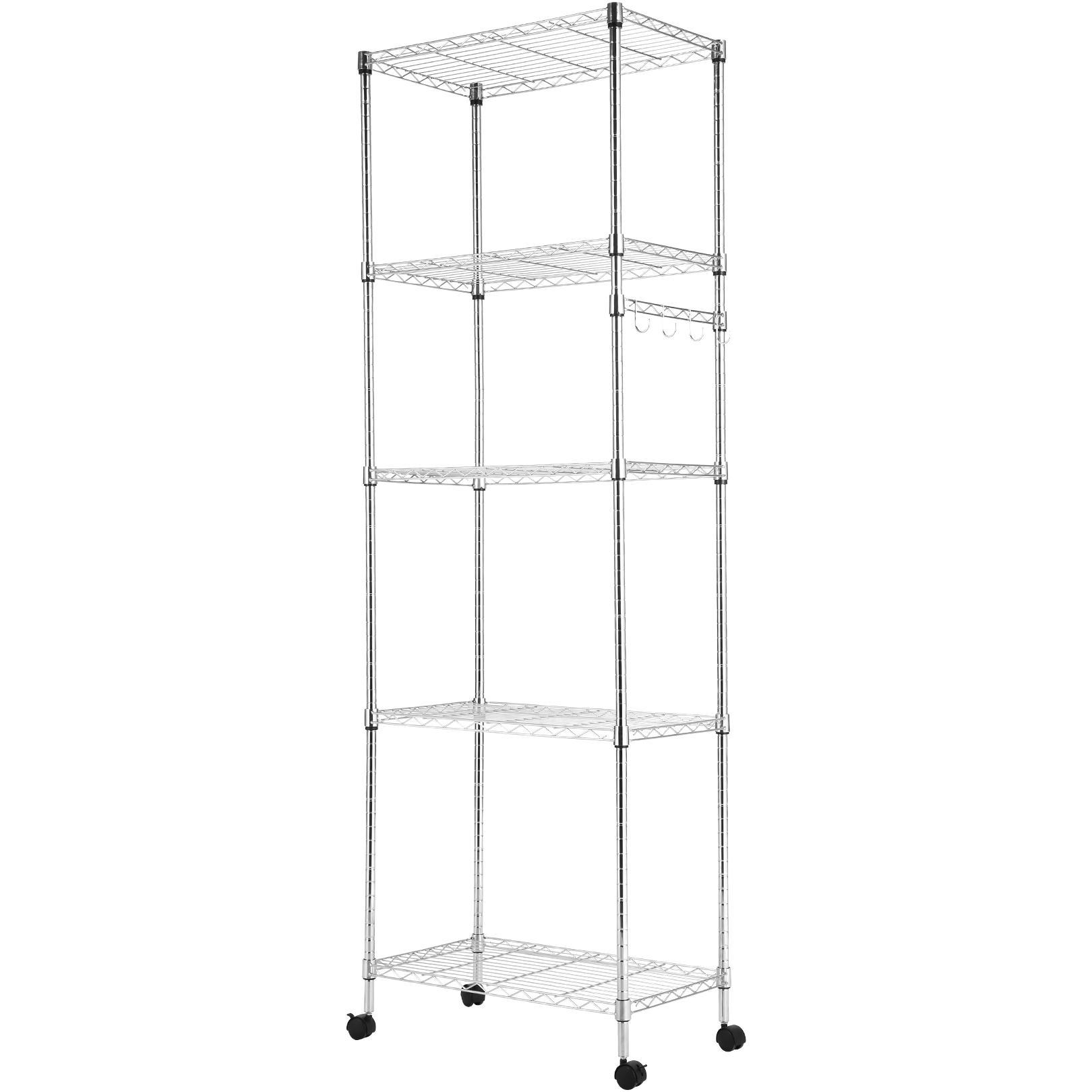 Étagère De Rangement Modulable À 5 Niveaux 59x35x183cm