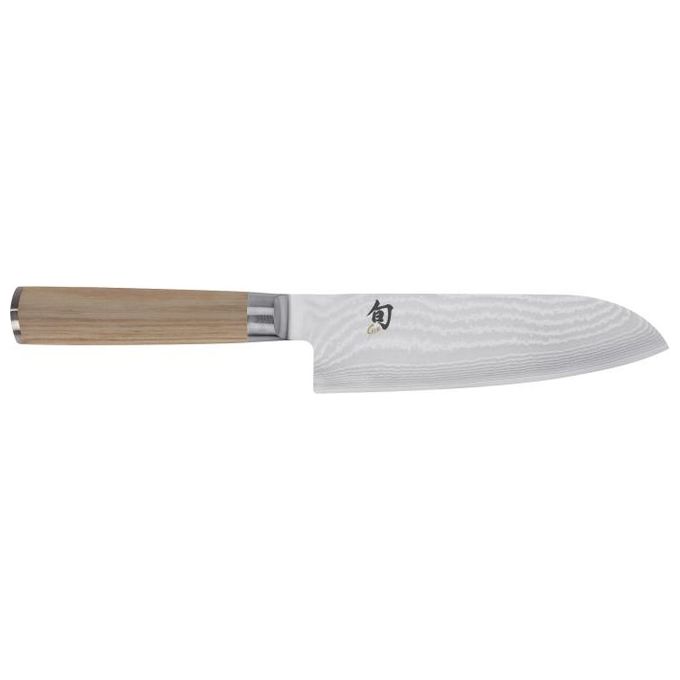 KAI Shun Classic White Santoku 18 cm Klingenlänge - Damastmesser 32 Lagen VG MAX Kern - 61 (±1) HRC - Pakkaholzgriff - Made in Japan - japanisches Kochmesser Küchenmesser geschmiedet - Bild 2