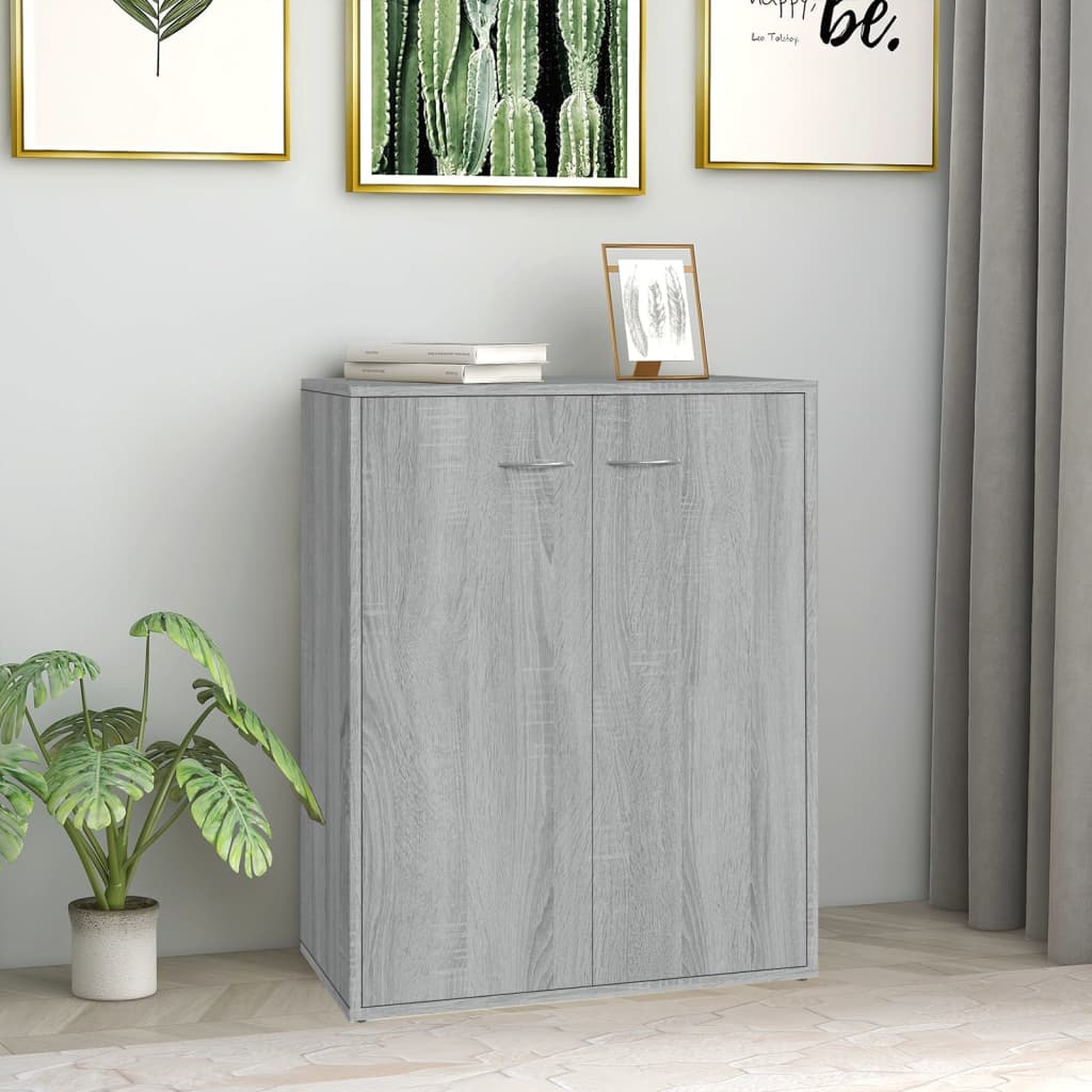 Buffet Sonoma Gris 60x30x75 Cm Bois D'Ingénierie