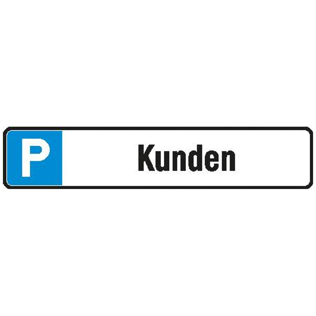 Parkplatzschild 520 x110 mm Alu; Kunden - Image 3
