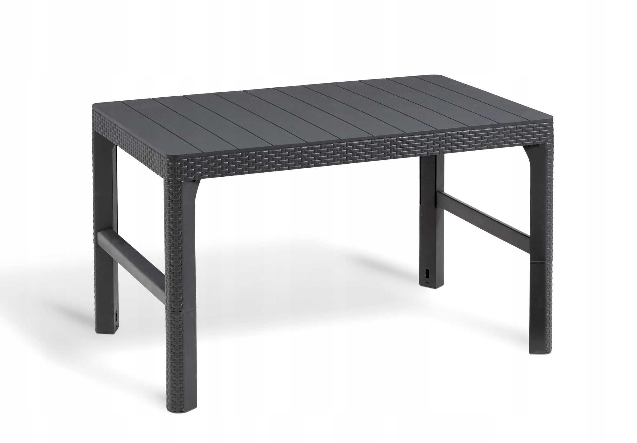 Keter – Table De Jardin En Polyrotin Graphite – 2 En 1 Table Basse Et
