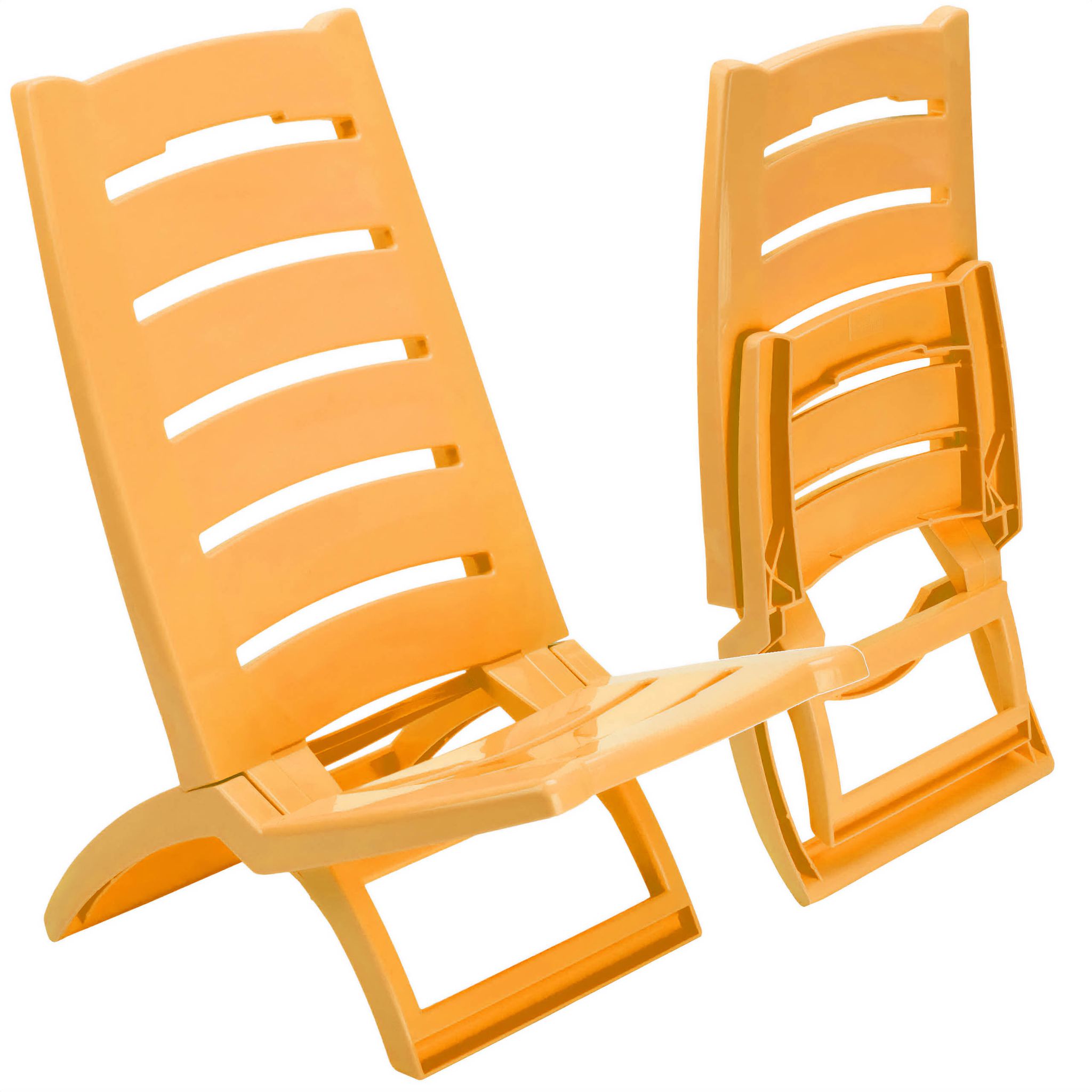 Chaise De Plage Jaune Tirreno