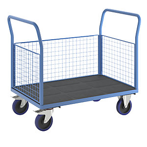 Eurokraft Pro Carrello A Pianale Con Sponde Grigliate Ruote EUROKRAFTPRO