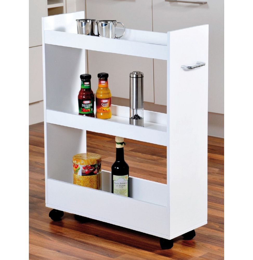 Meuble De Rangement Pour Cuisine À Roulettes - Renforts En Bois - Livraison Gratuite