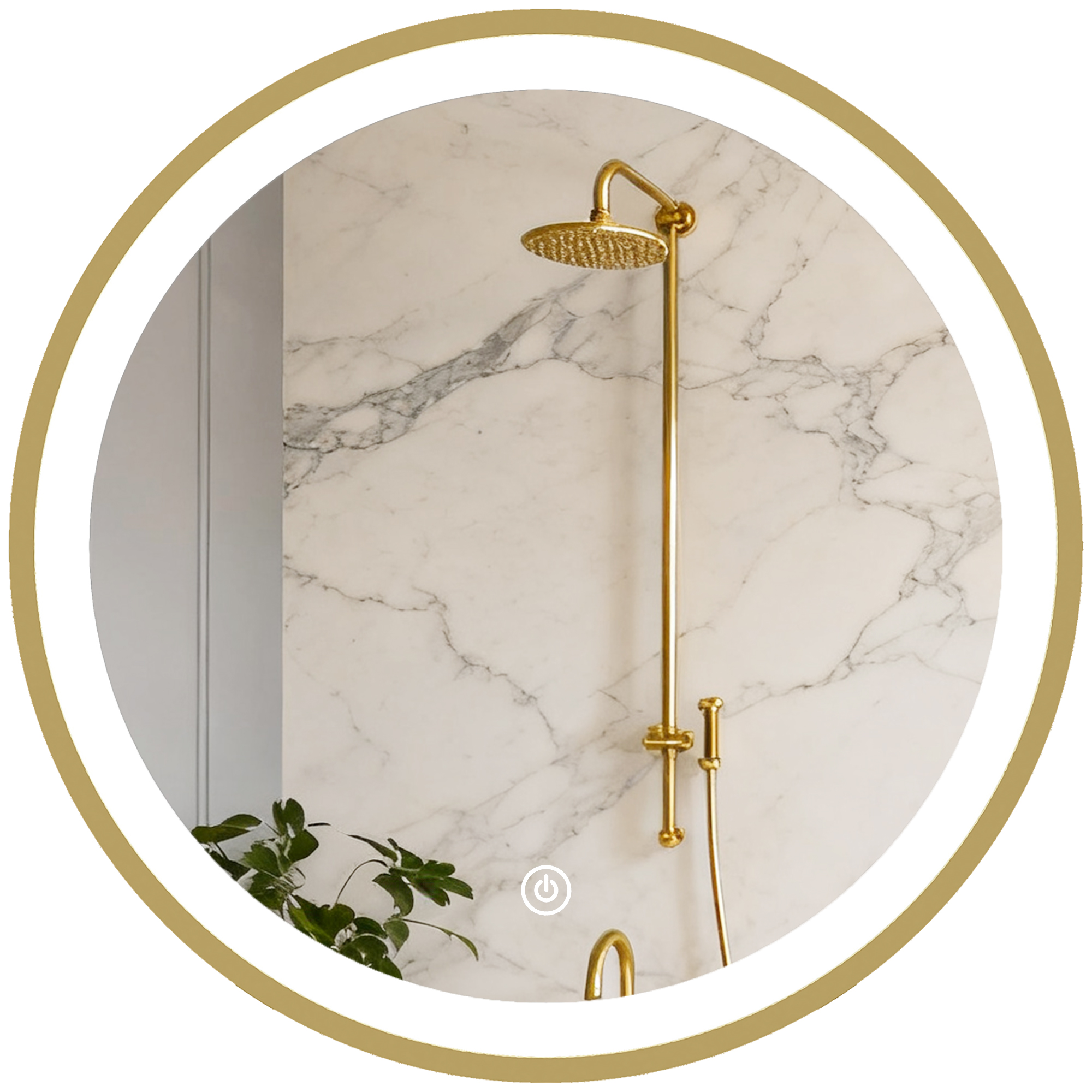 Miroir De Salle De Bain Avec Éclairage Led Rond De 40 Cm