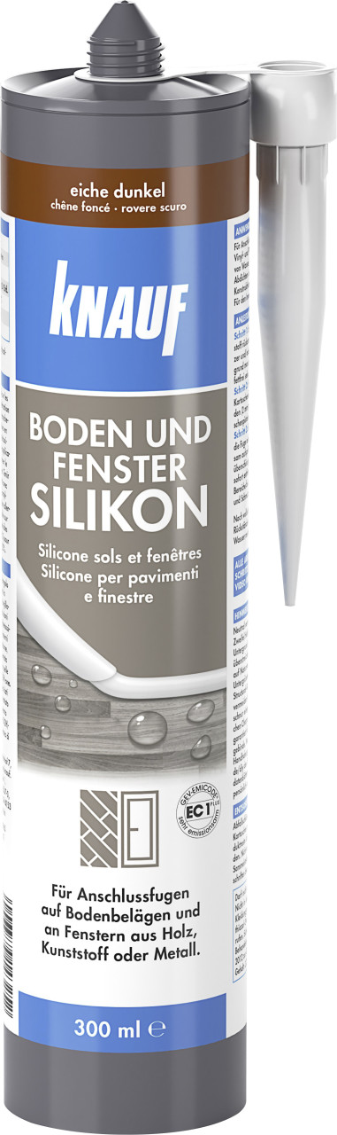 Knauf Boden- & Fenster Silikon 300 Ml Eiche Dunkel