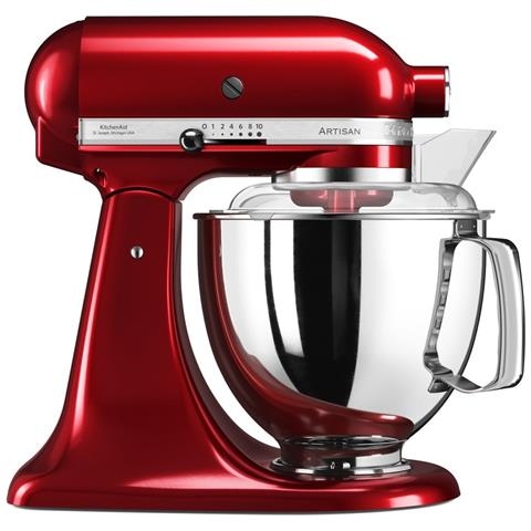 Kitchenaid 5ksm185pseca Artisan Robot Da Cucina 4.8 L 300 W 10 Velocita' Acciaio Inox Colore Rosso Liebesapfel