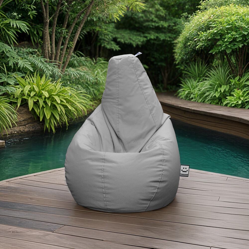 Happers - Pouf Poire Naylim Mate Gris Clair Xl