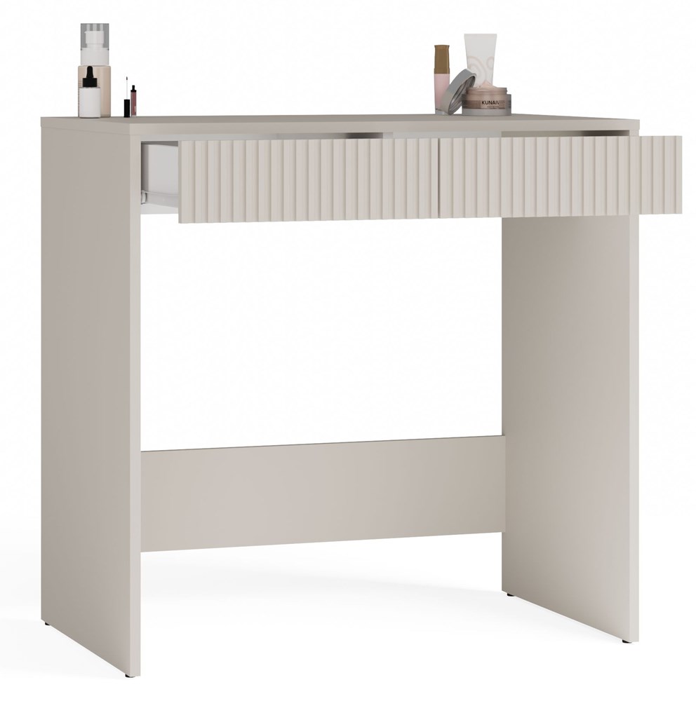 Marina 2s - Bureau Avec 2 Tiroirs - Beige Cachemire