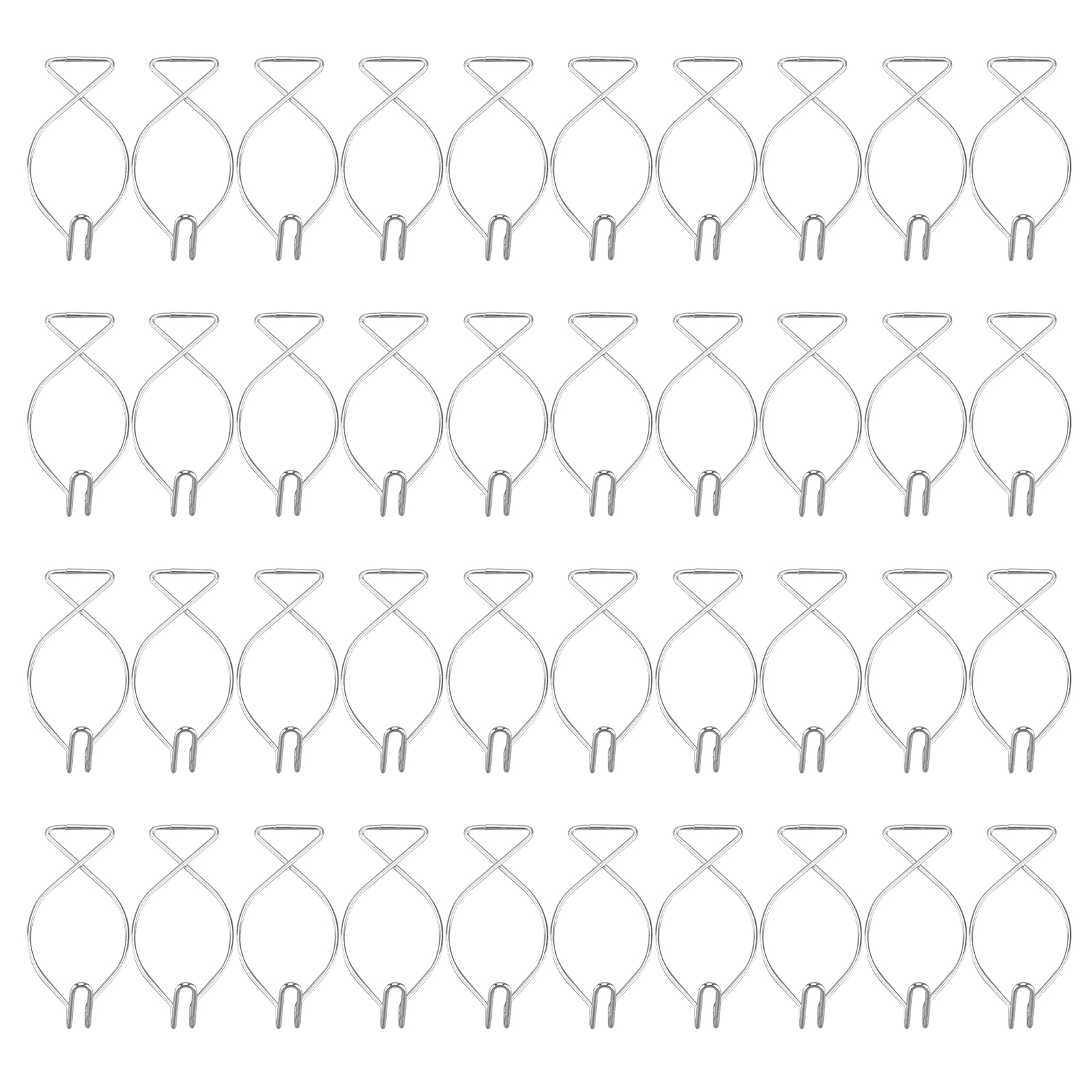 Crochet de plafond automatique à ressort en acier galvanisé, 5,8 cm, lot de 40