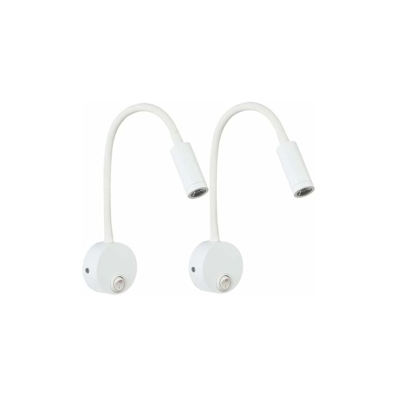 Lot De 2 Applique De Lecture Blanc