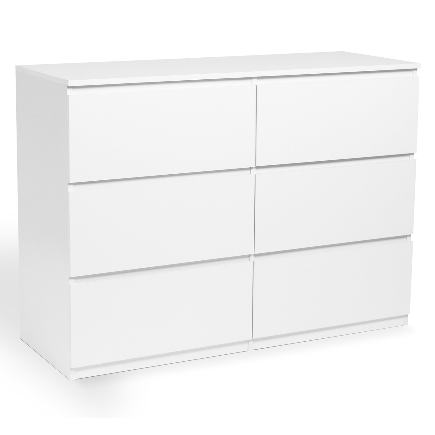 Idmarket - Commode 6 Tiroirs Tomi 110 Cm Bois Blanc