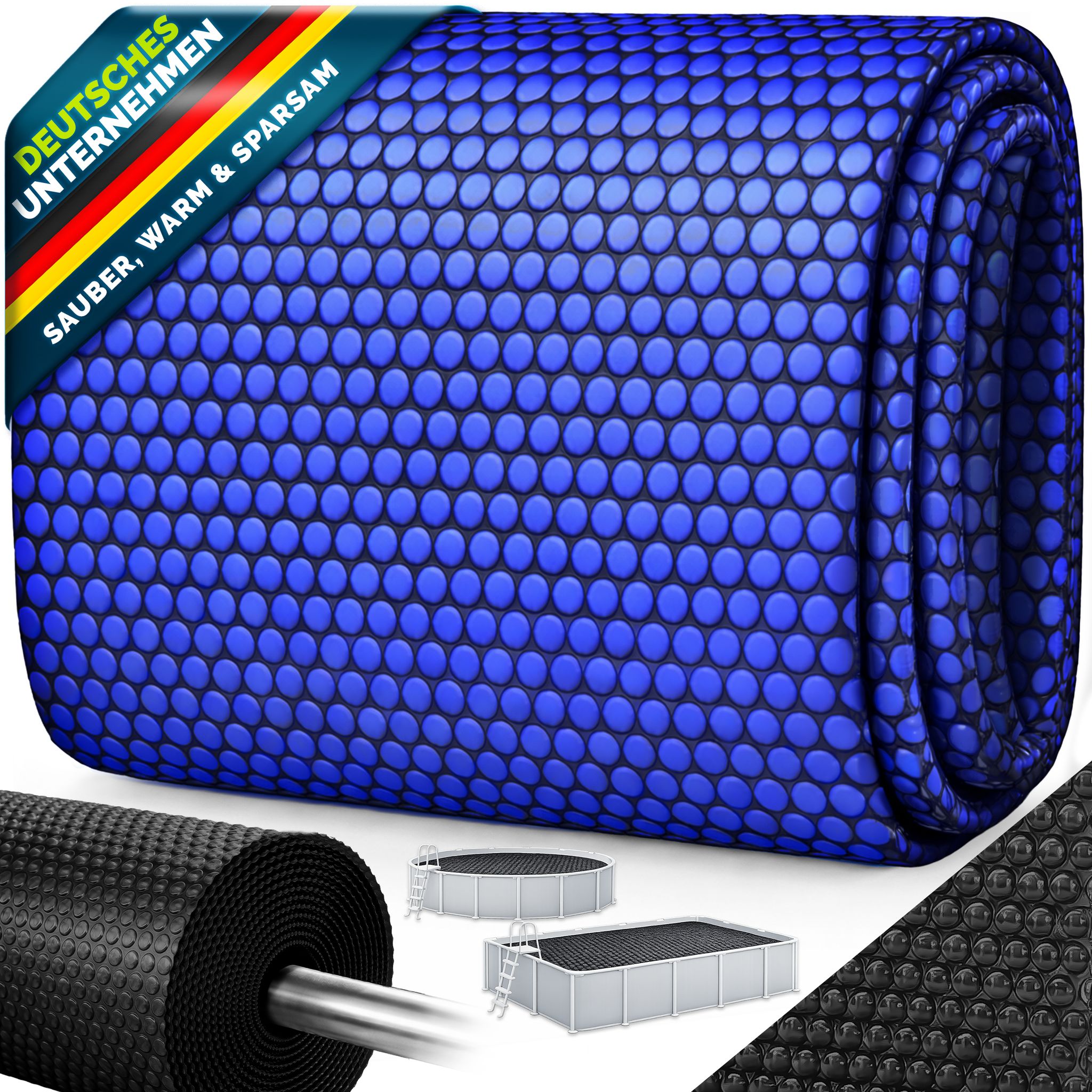 Tillvex Pool Solarfolie Rechteckig 800x500 Cm Solarplane Solarheizung Solarabdeckplane Poolheizung Wärmeplane