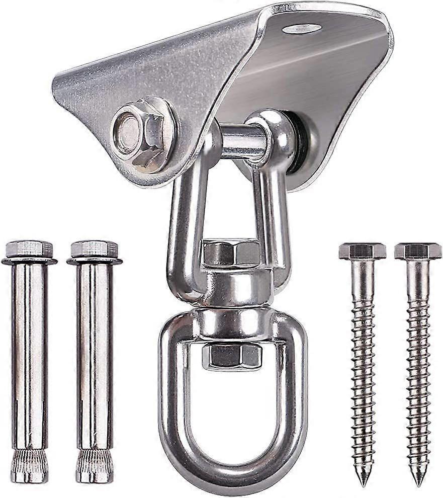 Crochet pivotant robuste pour balançoire, rotation 360°, 454 kg, 4 vis incluses