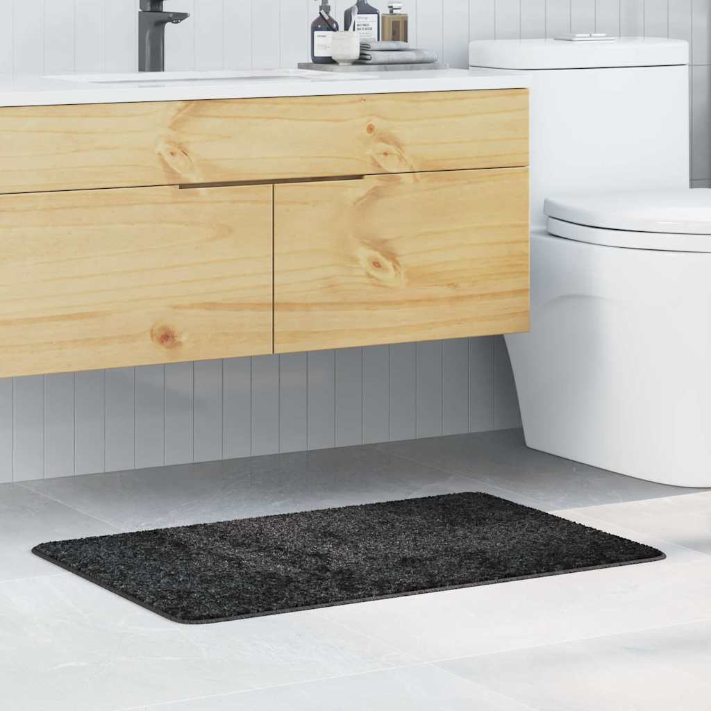 Bath Mat Dark Grey 60 X 90 Cm Polypropylene Vidaxl