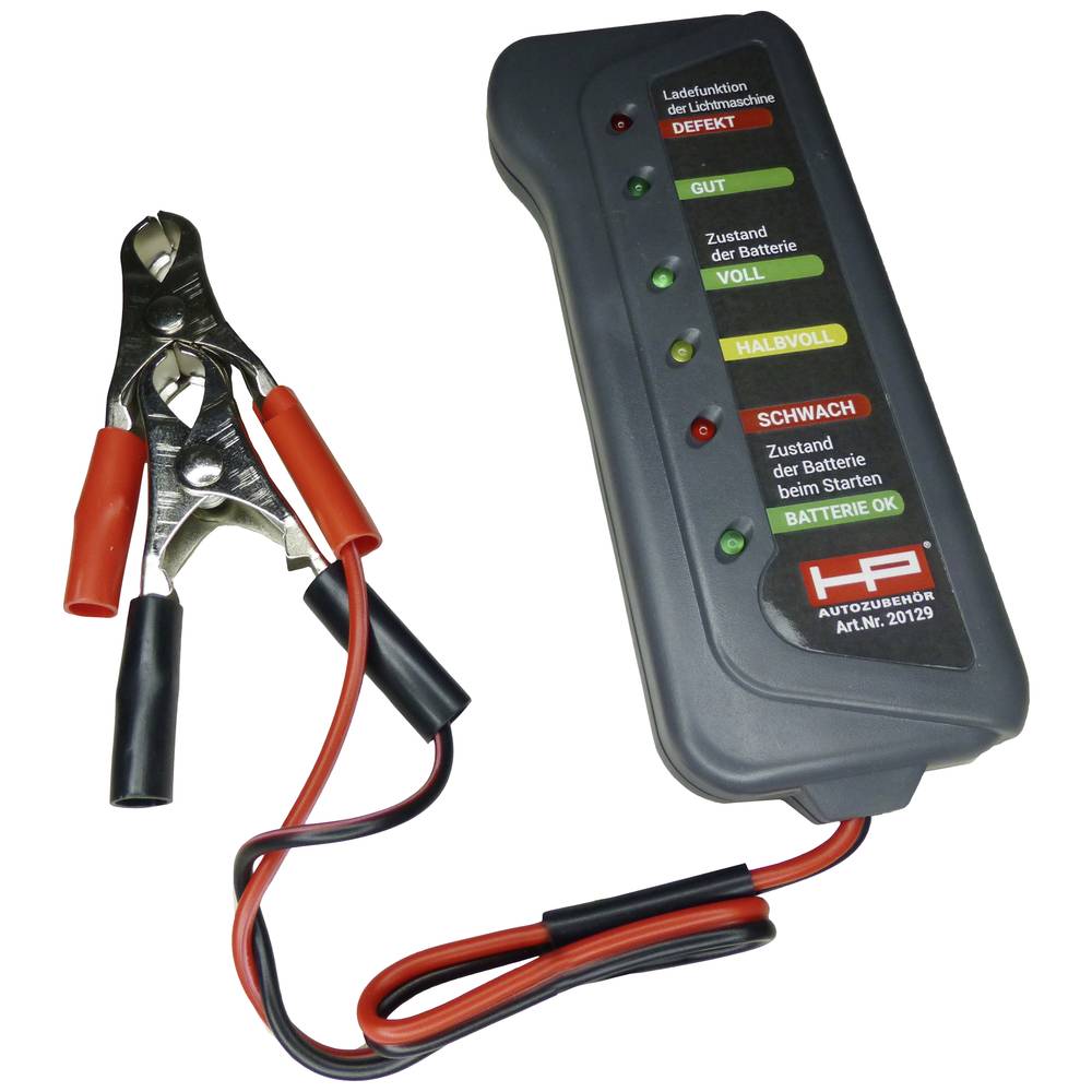 Hp Autozubehör - Tester Batteria Per Auto 12 V Prova Batteria, Controllo Alternatore, Monitoraggio Della Carica 23.5 Cm X
