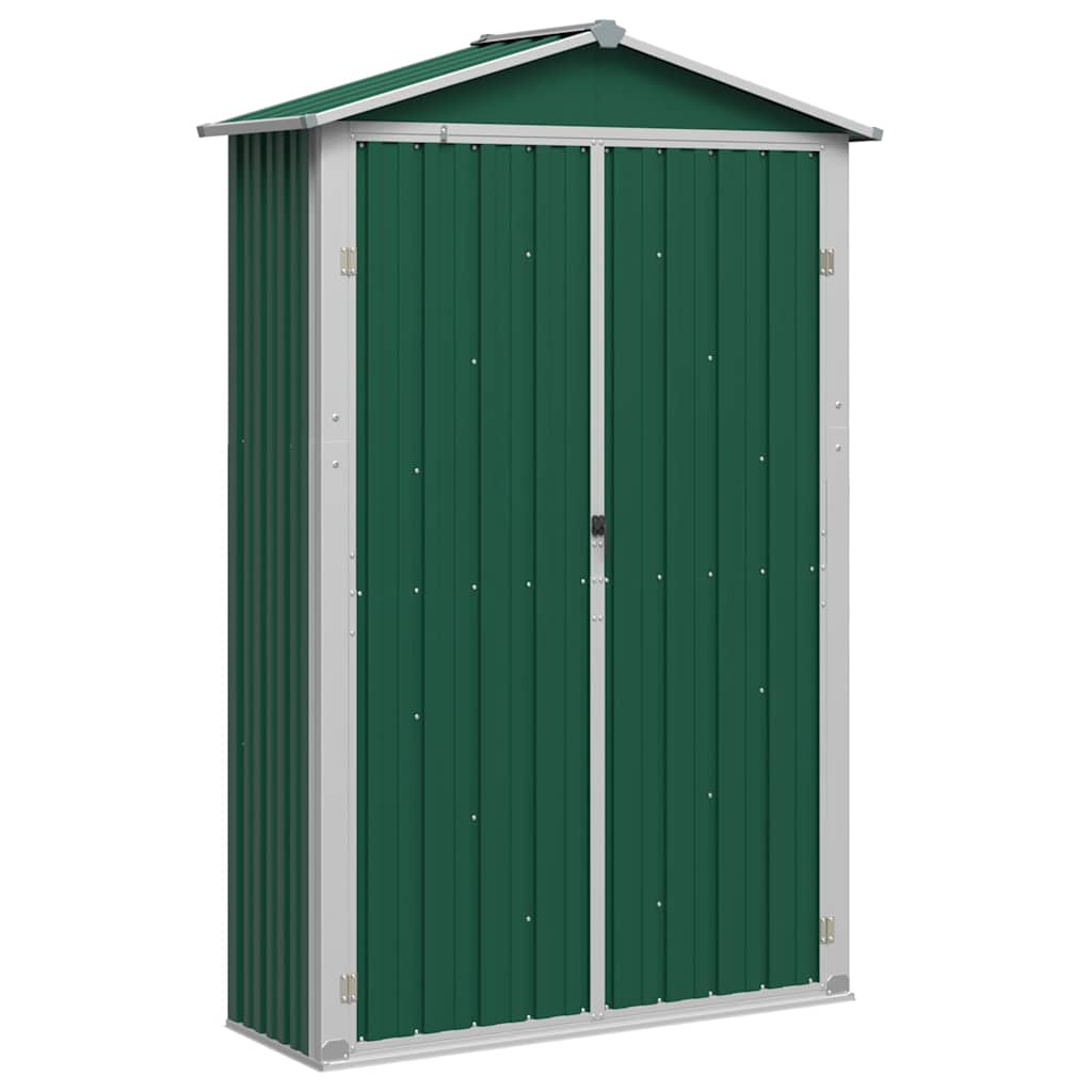 Garden Shed Green 116x45x175 Cm Galvanised Steel Vidaxl