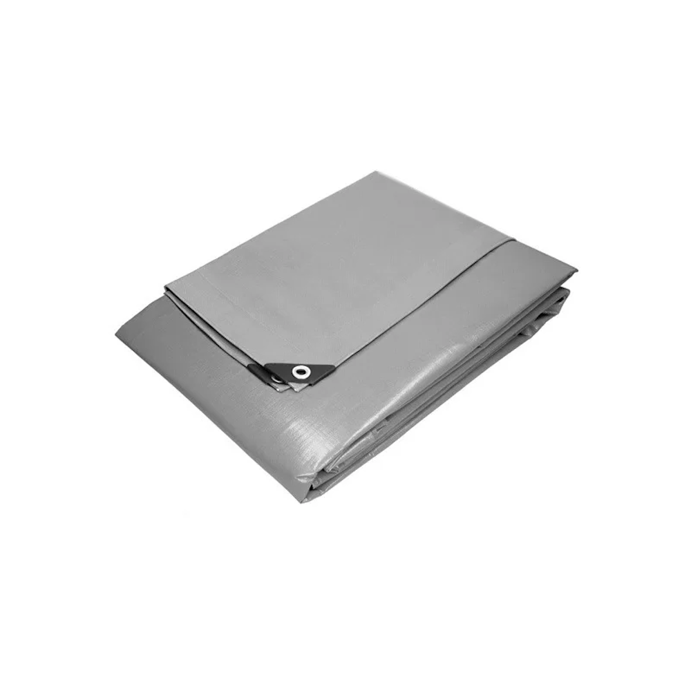 Xone - Telone Occhiellato 8x10 Mt - Tipo Extra Pesante 260gr/mq - Rinforzato Telo Argento XONE