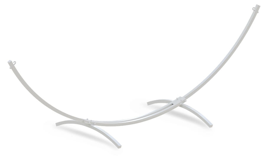 Cadre Pour Hamac Large 363 X 130 Cm - Métal Blanc - Jusqu'à 220 Kg