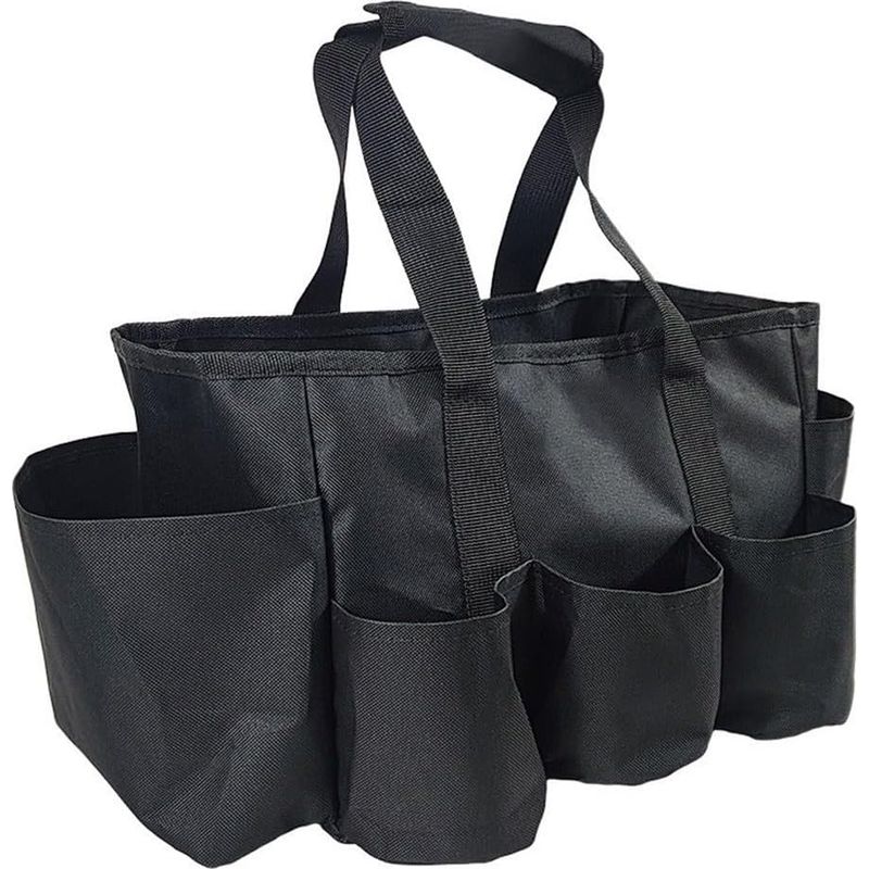 Sac fourre-tout en tissu Oxford 600D, 45 x 30 x 21 cm, 7 poches, noir