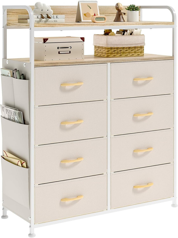 Commode 8 Tiroirs, Meuble De Rangement