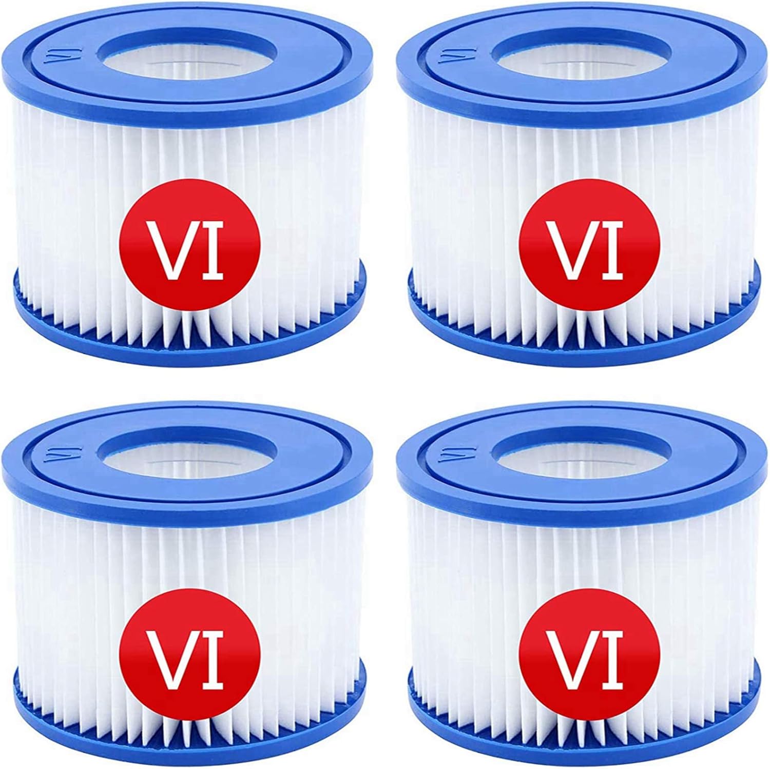 Cartucce Filtro Piscina Per Bestway Vi Per Lay-z-spa Miami, Confezione Da 4 Filtri, Cartucce Filtro Per La Pulizia Della Piscina