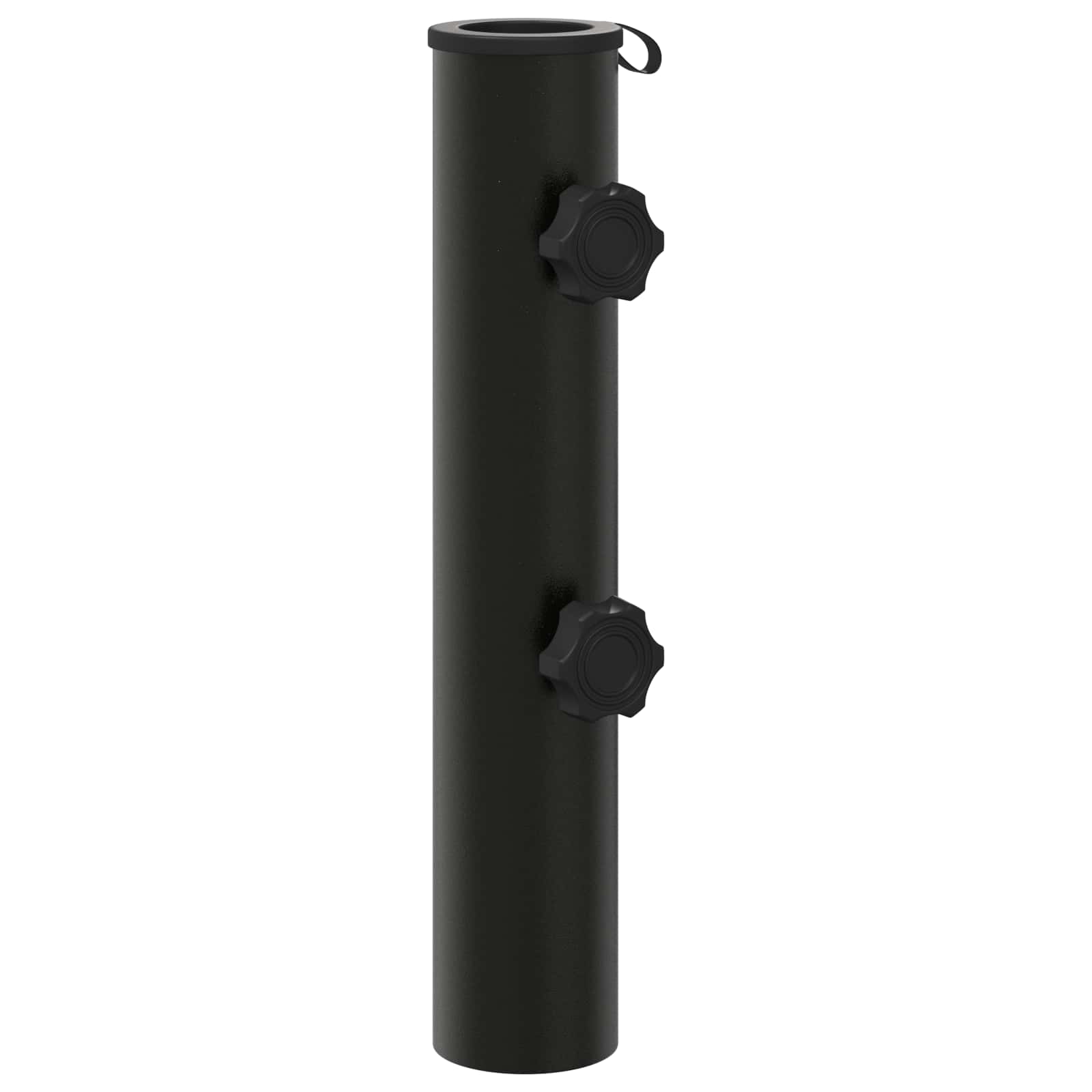 Vidaxl Schwarz Parasol Base Tube 0.6 Kg Black Iron For 40-50 Mm Pole