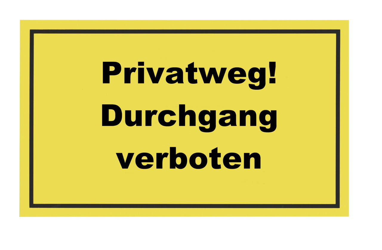 Conmetall Hinweisschild Privatweg! Durchgang verboten 25  x 15 cm - Image 2