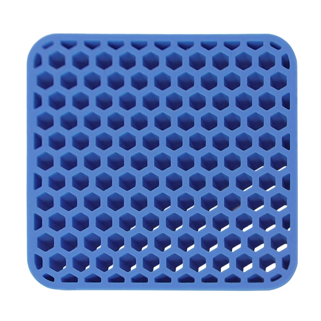 Organiseur d'outils en silicone antidérapant pour embouts de débosselage, bleu, 11,4 x 11,4 cm