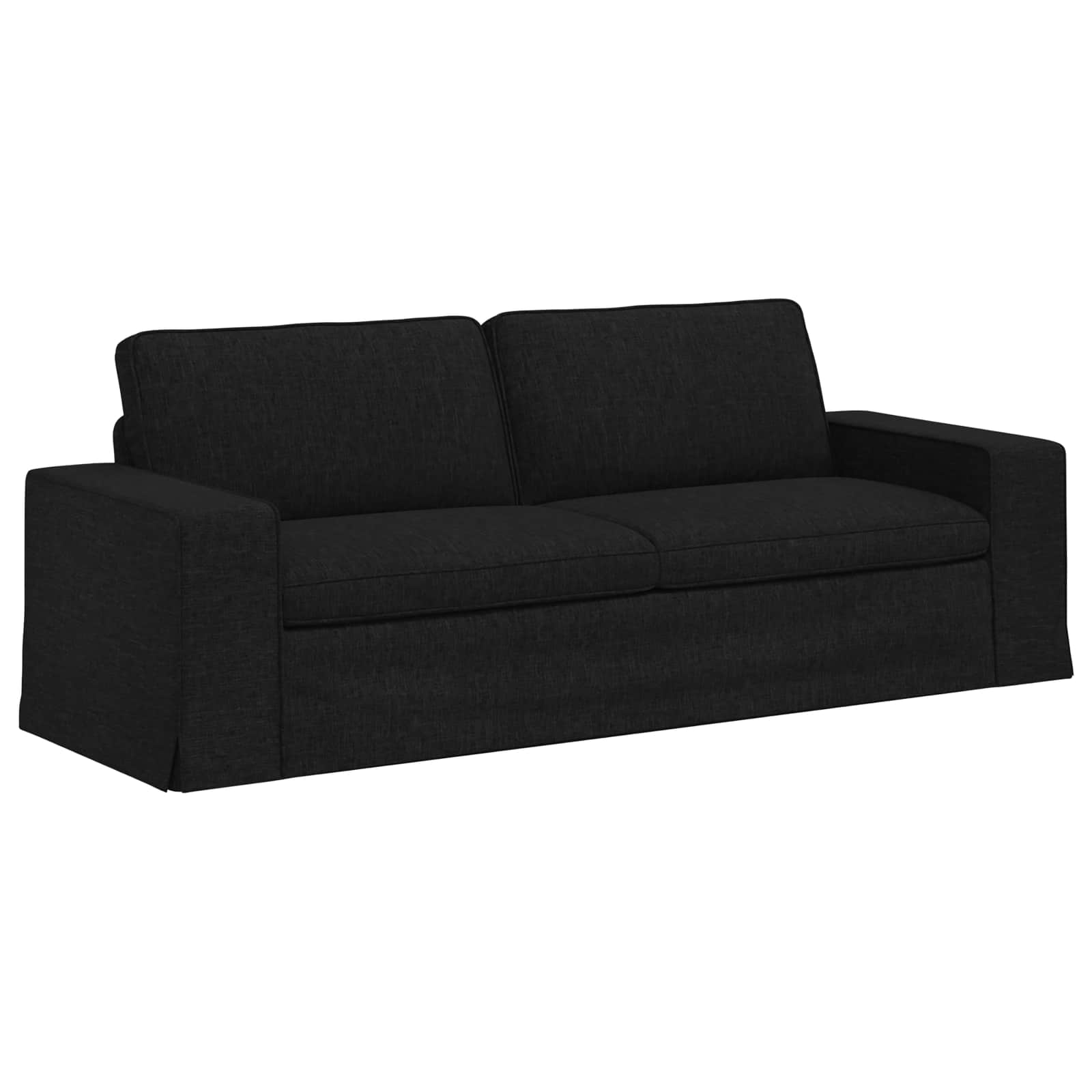 Sofa Black 222 X 80 X 82 Cm Fabric Vidaxl
