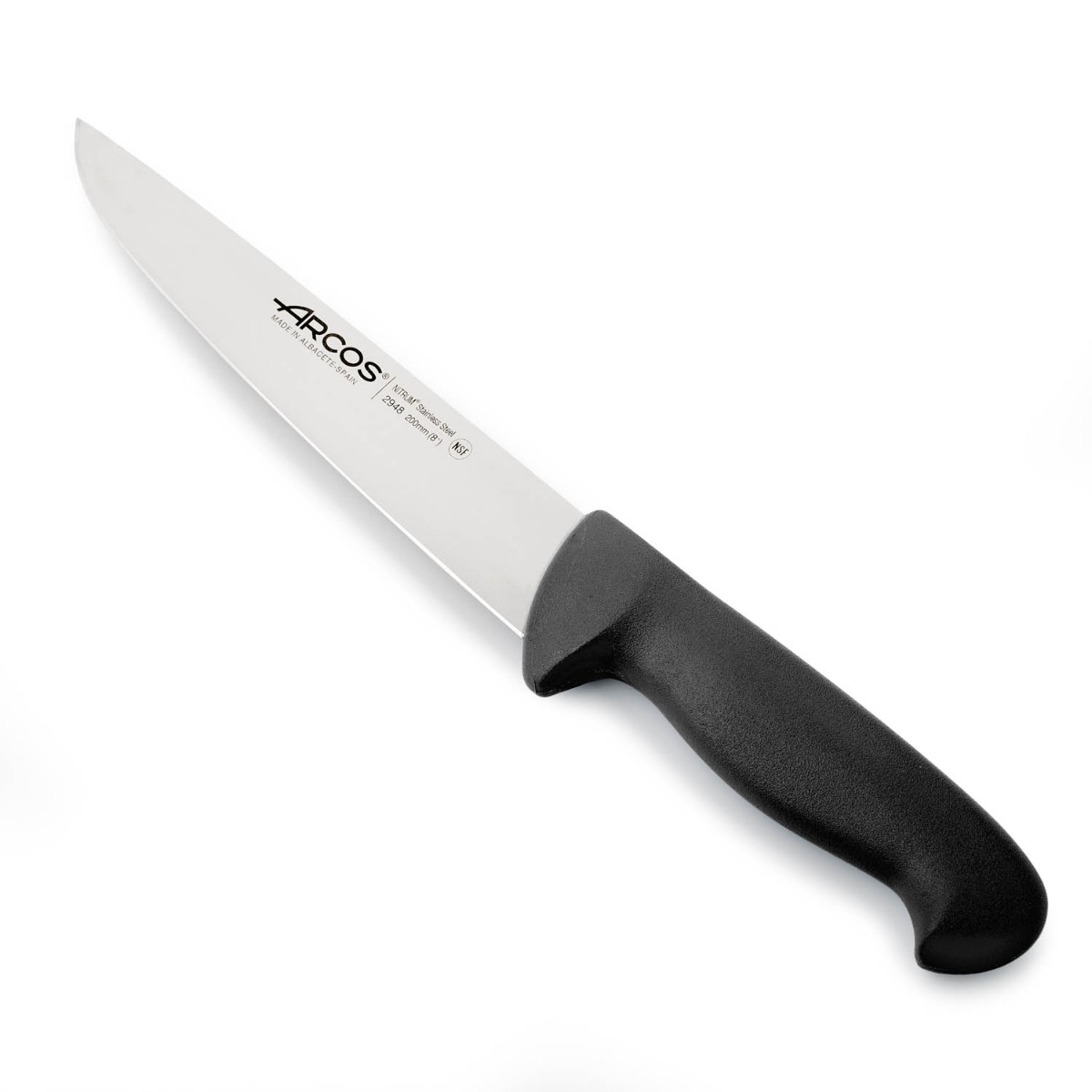 Arcos Schwarz Metzgermesser Farbe - Prof 294825 Edelstahl Nitrum Und Mango Ergonomische E Polypropylenklinge Und 20 Cm Klinge, Vitrine