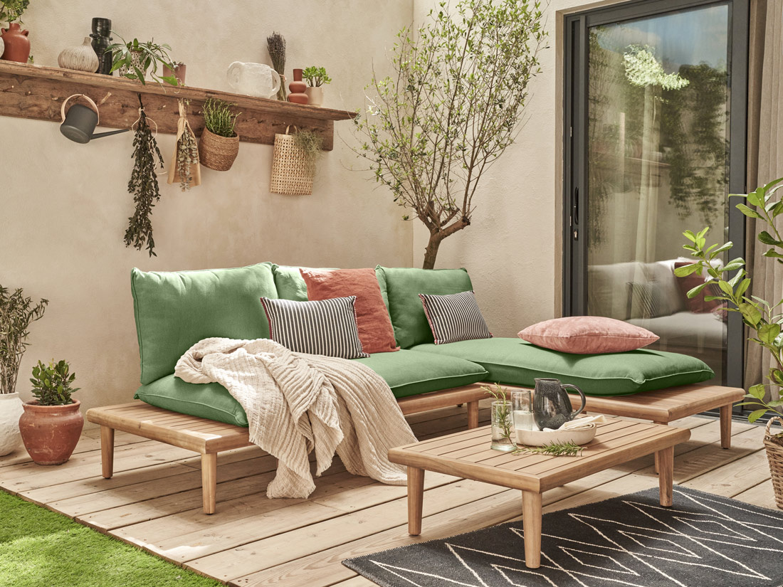 Bestmobilier – Salon De Jardin Papeete 4 Places – Bois D'Acacia Fsc