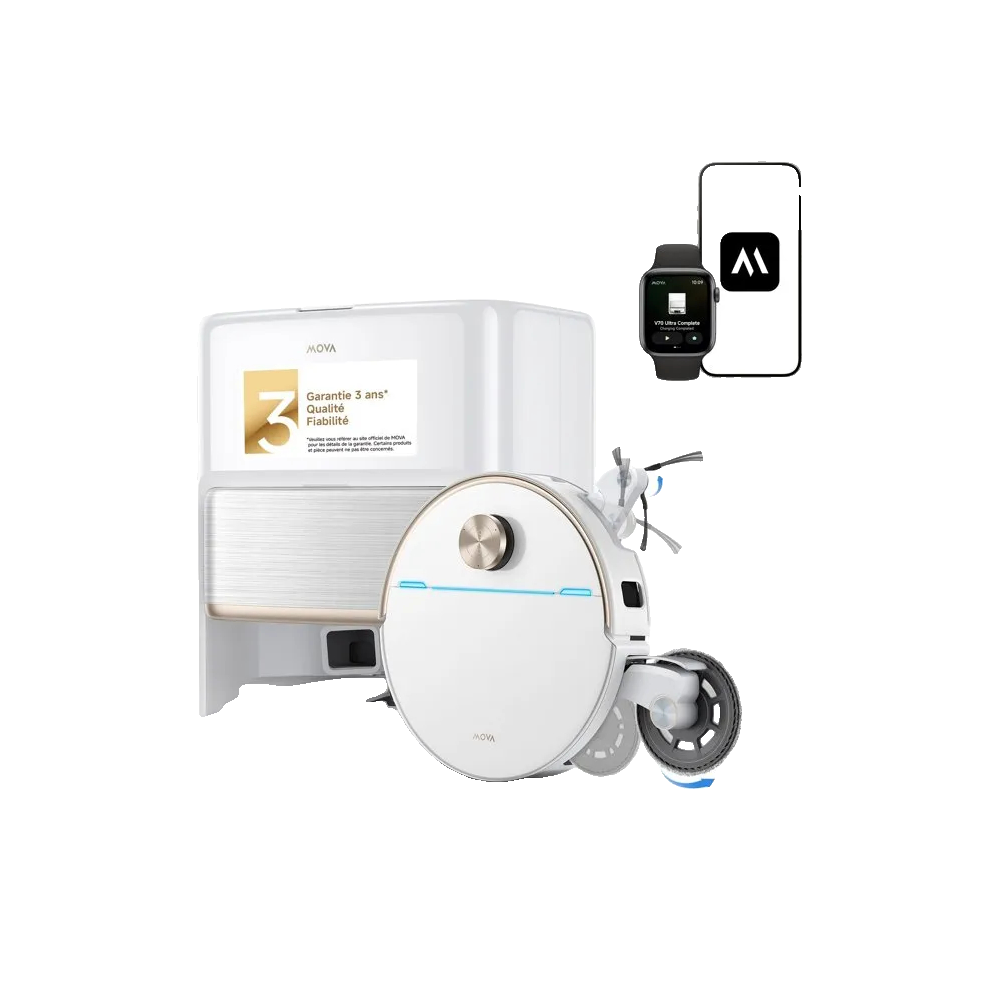 Mova V70 Ultra Complete Saugroboter Mit Wischfunktion Mit Vollautomatischer Basisstation Weiß Weiss V70 Ultra Complete White - Bild 10