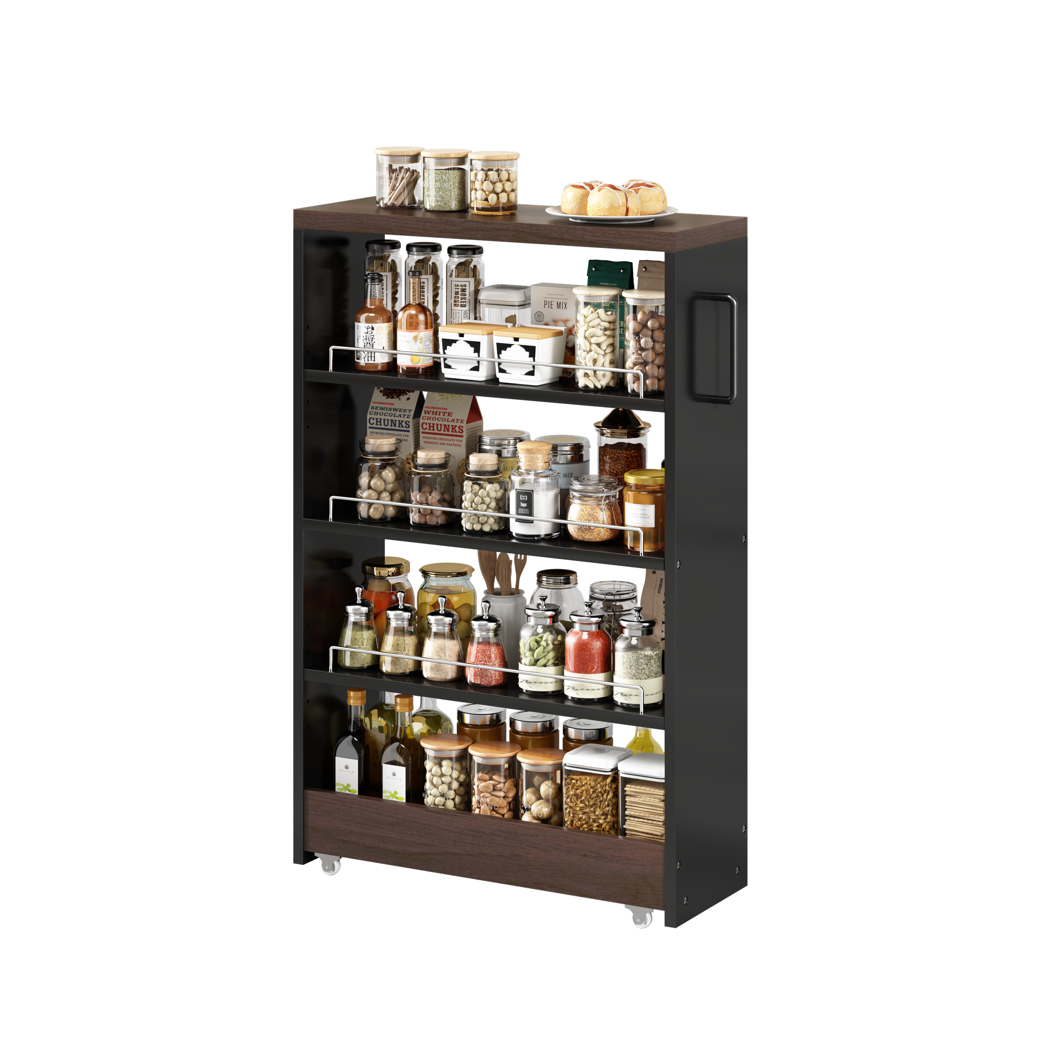 Chariot De Rangement Slim Sur Roulettes