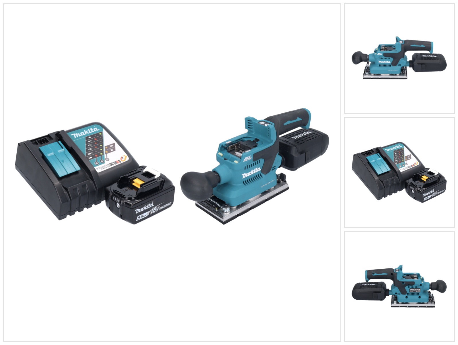 Makita Dbo 382 Rt1 Akku Schwingschleifer 18 V 93 X 185 Mm Brushless + 1x Akku 5, 0 Ah + Ladegerät