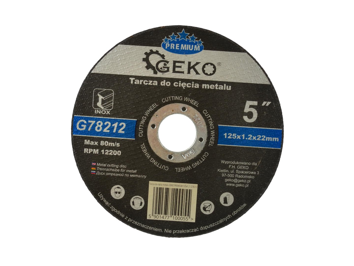 Import Geko Premium-Metalltrennscheibe 125X1,2 Edelstahl (10/100/400)