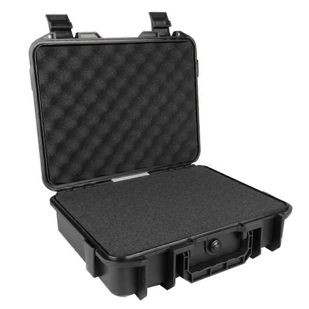 Boîte à outils rigide étanche avec mousse prédécoupée, mallette de sécurité portable, noir