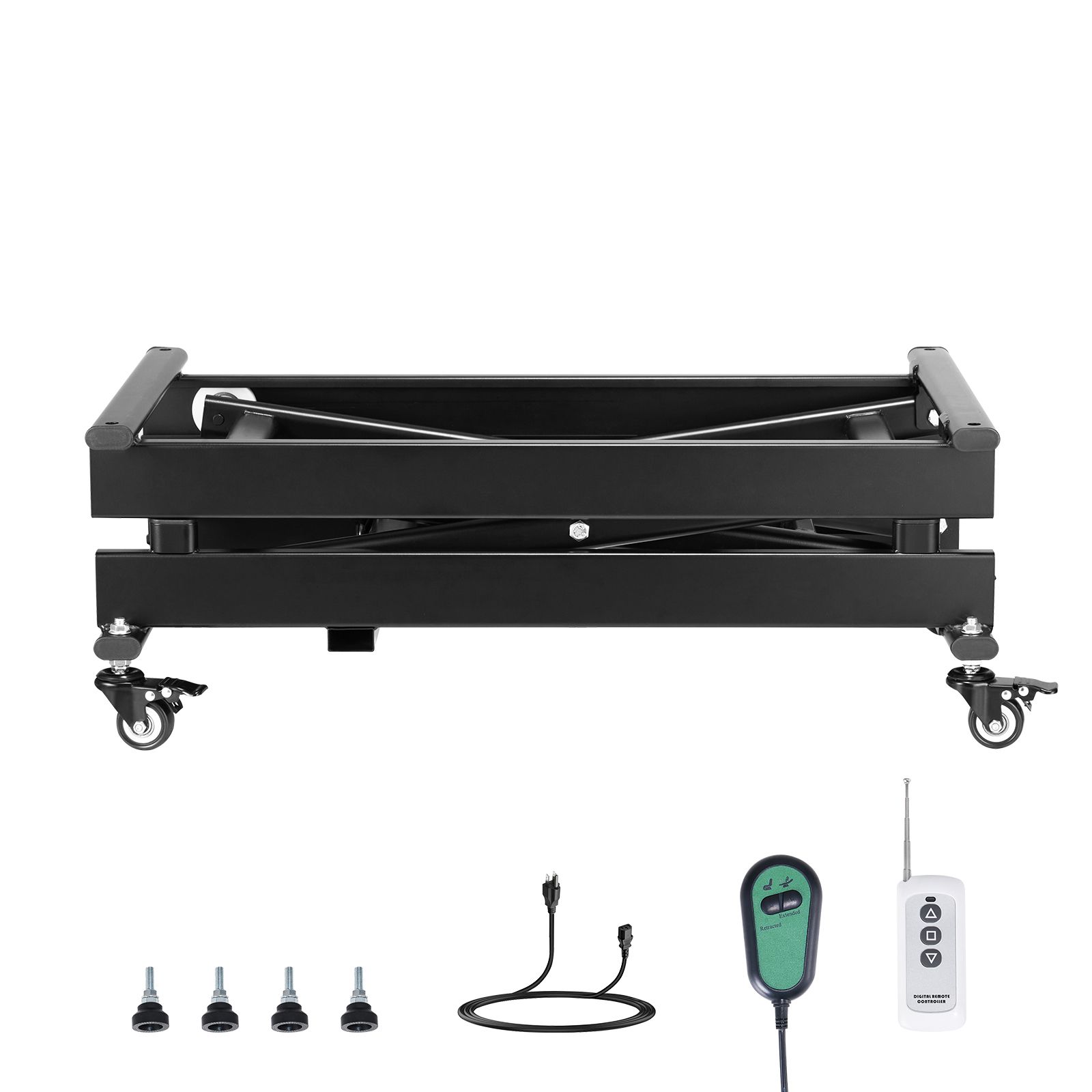 Table élévatrice à ciseaux électrique, hauteur réglable 20-71 cm, charge 150 kg, 4 roues